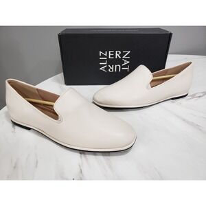 Naturalizer Womens Effortless Slip-on Loafer Flat Satin Pearl White US‎ Size 12